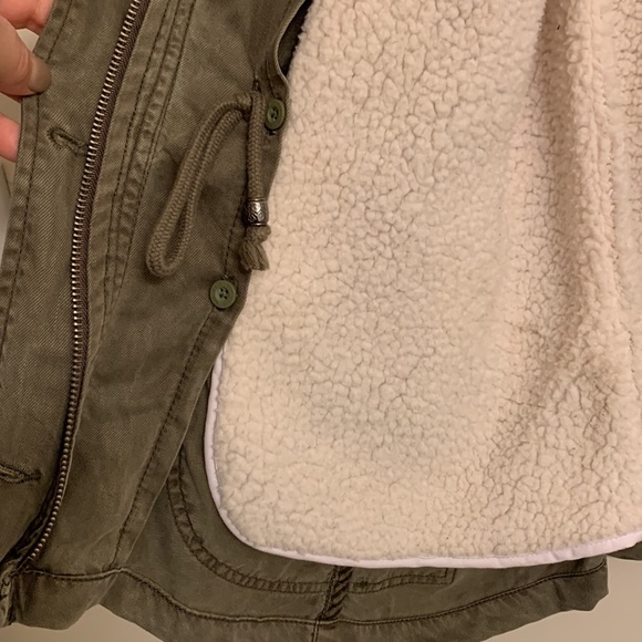 Insulated Military Cargo Jacket Max Jeans Olive Green Utility Jacket - Picture 5 of 16